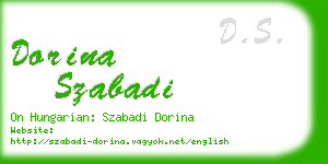 dorina szabadi business card